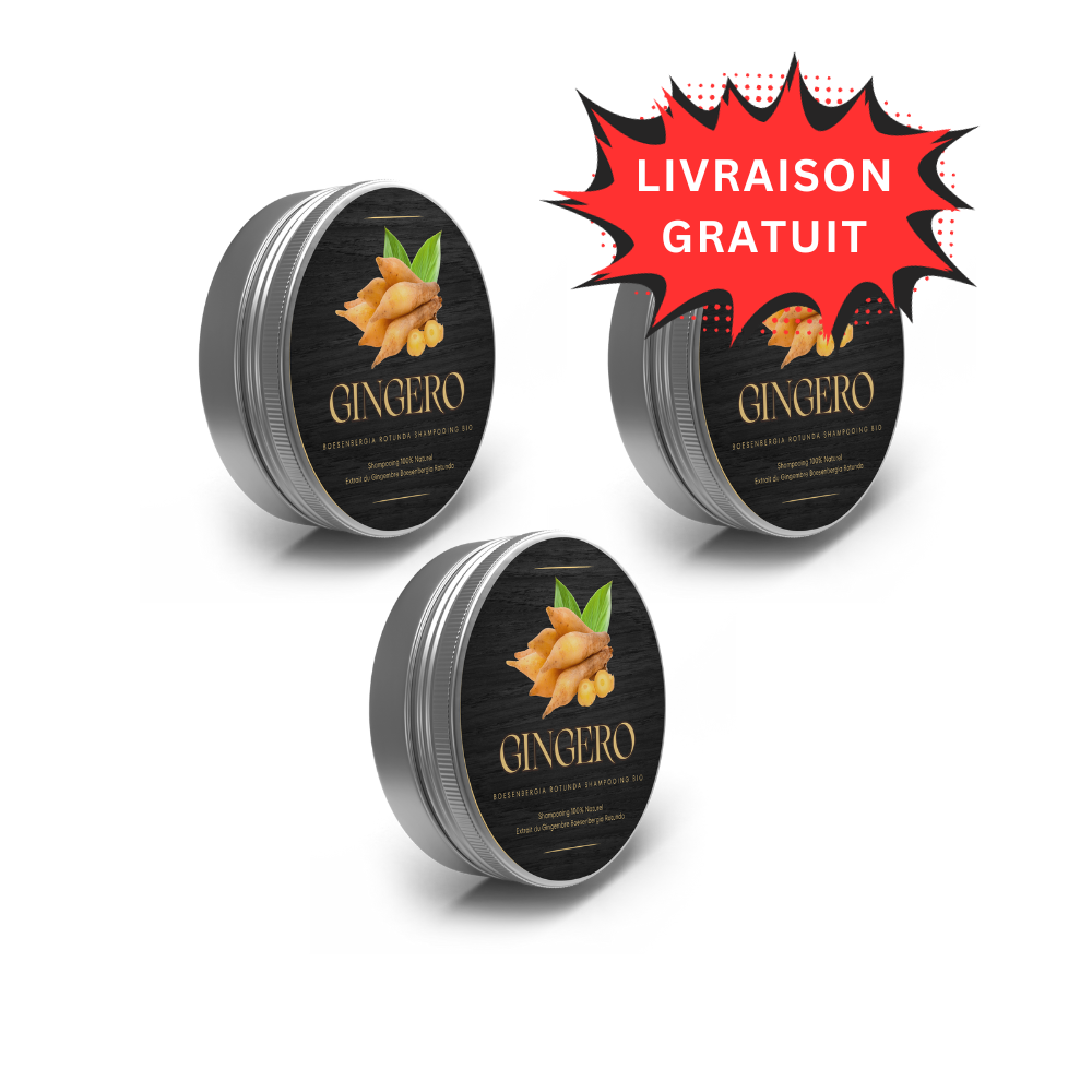 GINGERO™ Barre de Shampooing au Gingembre Boesenbergia Rotunda Bio