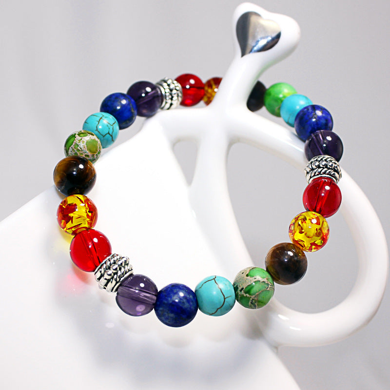 Bracelet d'Harmonisation des Chakras à Sept Pierres