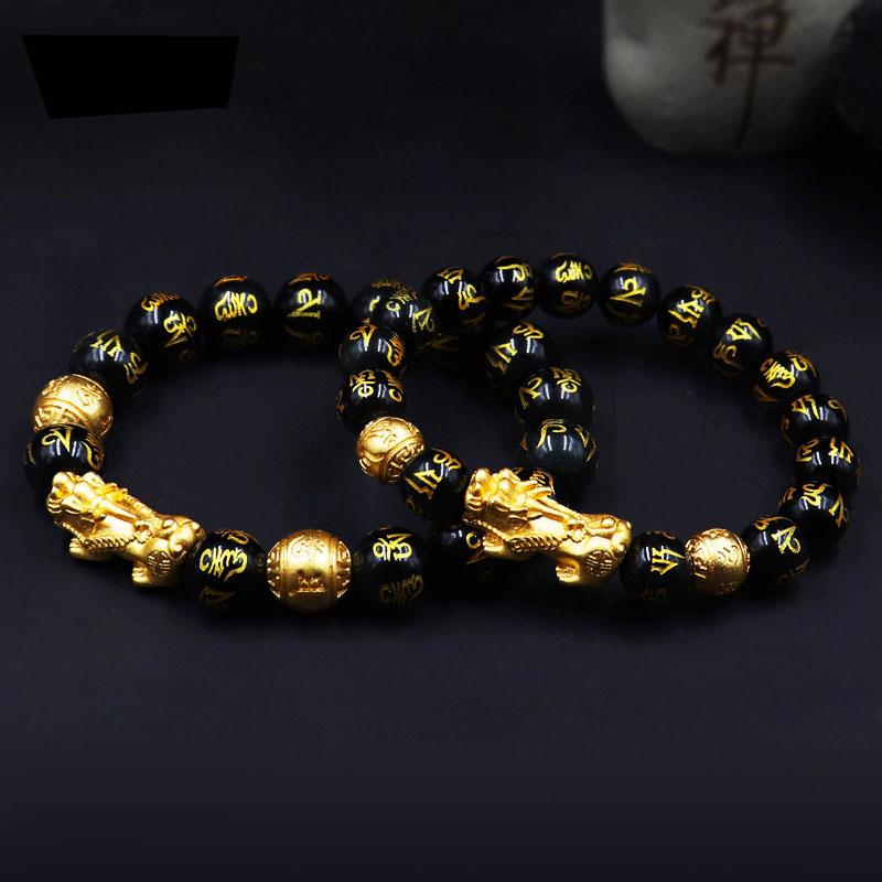 Bracelet en Obsidienne Noire Feng Shui