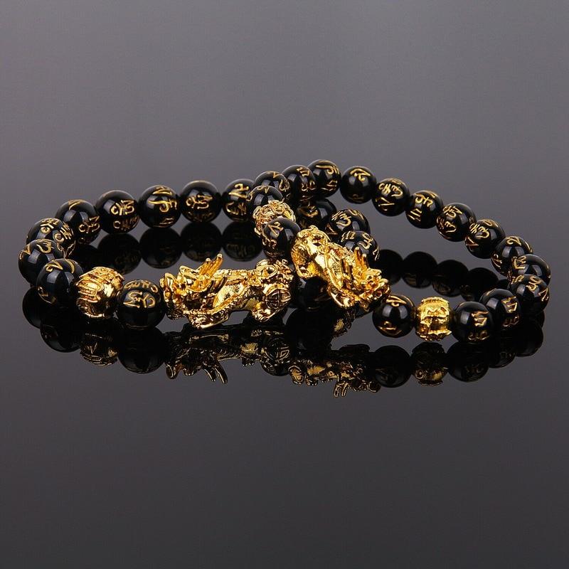 Bijoux Feng Shui | Bracelet en Obsidienne Noire Feng Shui