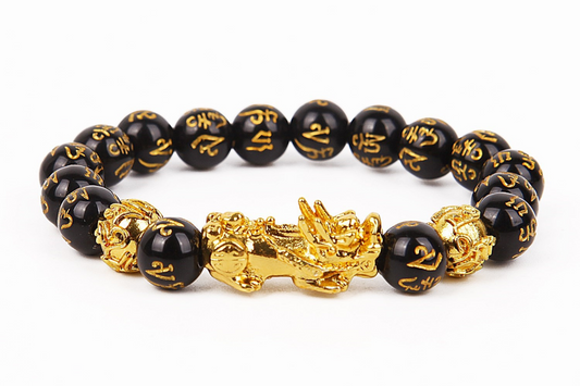 bracelet feng shui obsidienne noire